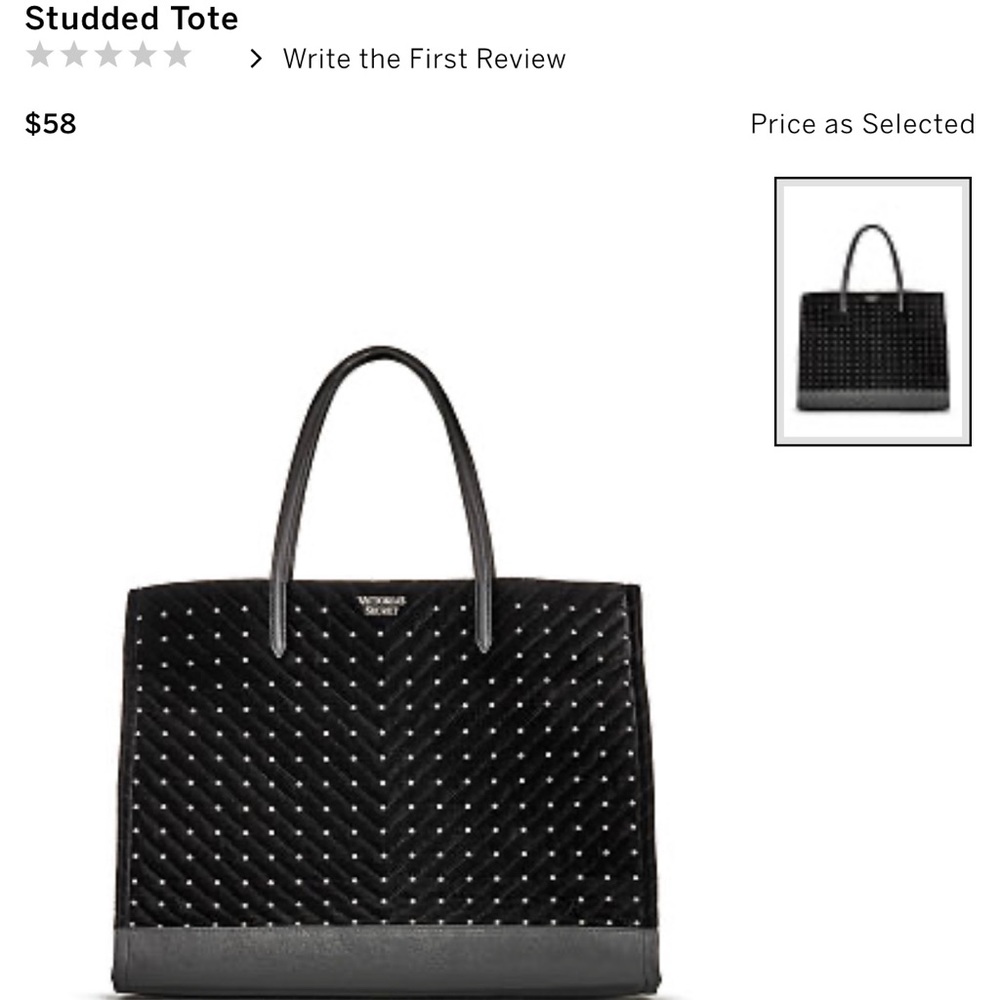 ❌SOLD❌ Victoria’s Secret Studded Tote - Picture 3 of 4